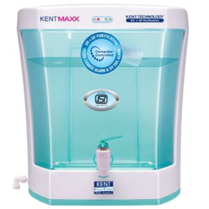 Kent MAX UV+UF Water Purifier | Activated Carbon Pre-Filter | Transparent Detachable Tank | ABS Body | White