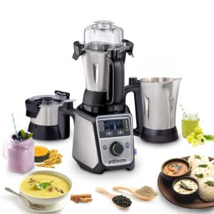 Hamilton Beach Professional Juicer Mixer Grinder | 1400 Watt Rated Motor | 3 Stainless Steel Leakproof Jars | Triple Safety Protection |...