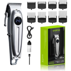 Oraimo Smart Clipper Pro | (Professional Hair Trimmer and Clipper) | Grooming Kit | 240 min Runtime | 4 Length Settings (OCL-550, Silver)