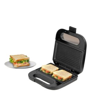 Kenstar 750W Ezy Grill Sandwich Maker | 2-Slice Non-Stick Plates | Fast Heating | Easy Clean | Compact Design (EZYGRILL / Black)